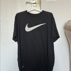 Nike Black Short Sleeve Tee with Iconic Swoosh